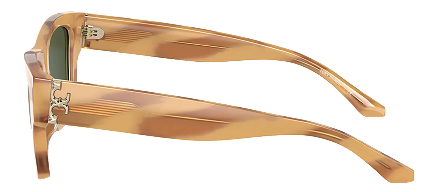 Tory Burch TY 7186U 192073 Pillow Plastic Yellow Amber Tortoise Sunglasses with Green Classic Lens sold by Gaffos product image thumbnail 3