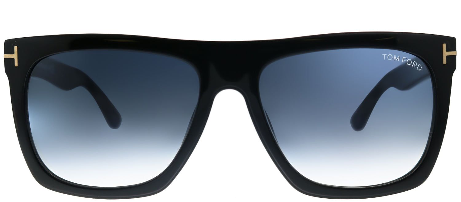 Tom Ford Morgan TF 513 01W Black Rectangle Plastic Black Sunglasses with Blue Gradient Lens sold by Gaffos