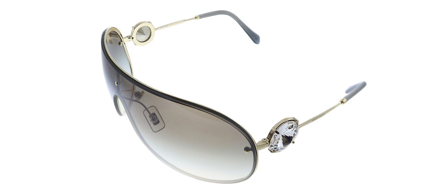 Miu Miu MU 67US ZVN5O0 Shield Metal Silver Sunglasses with Grey Mirror Lens sold by Gaffos product image thumbnail 2