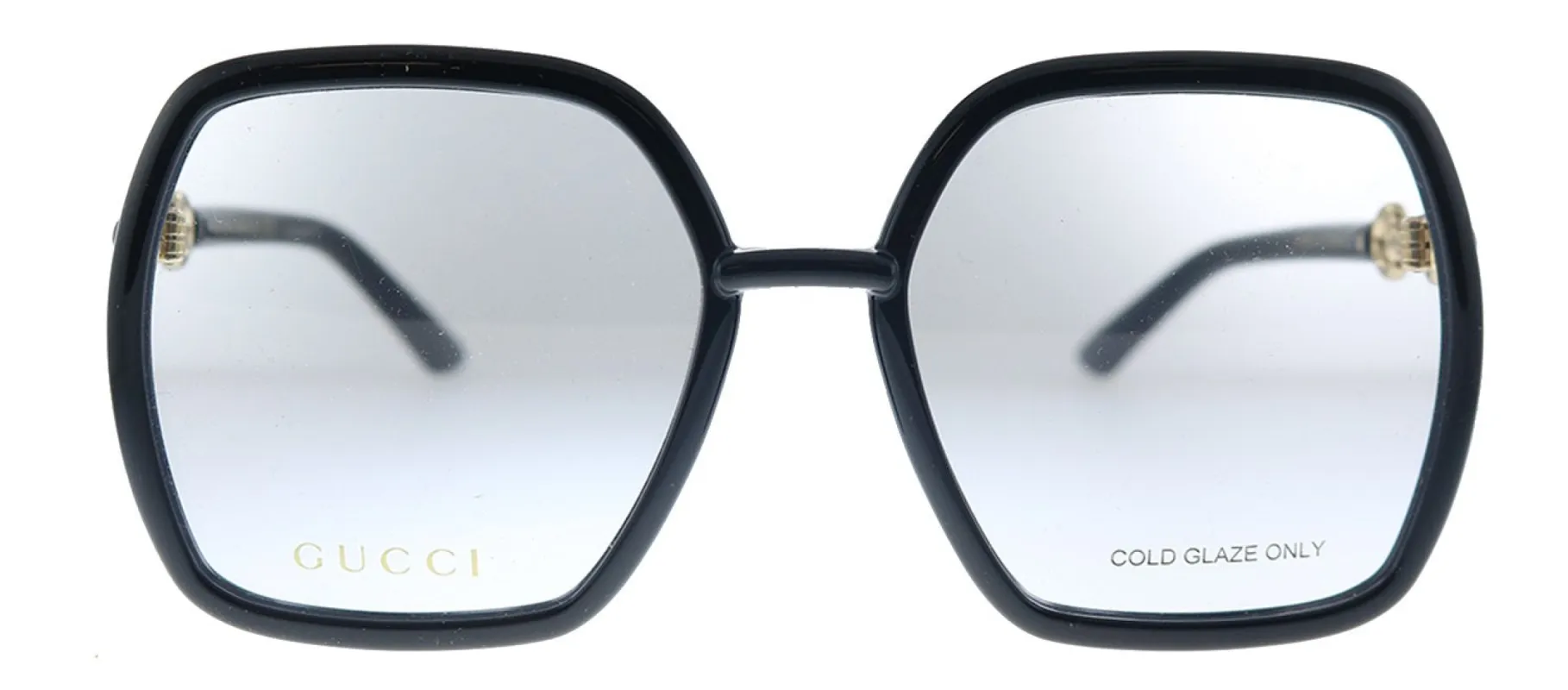 Gucci GG 0890O 001 Oversized Acetate Black Eyeglasses with Demo Lens sold by Gaffos