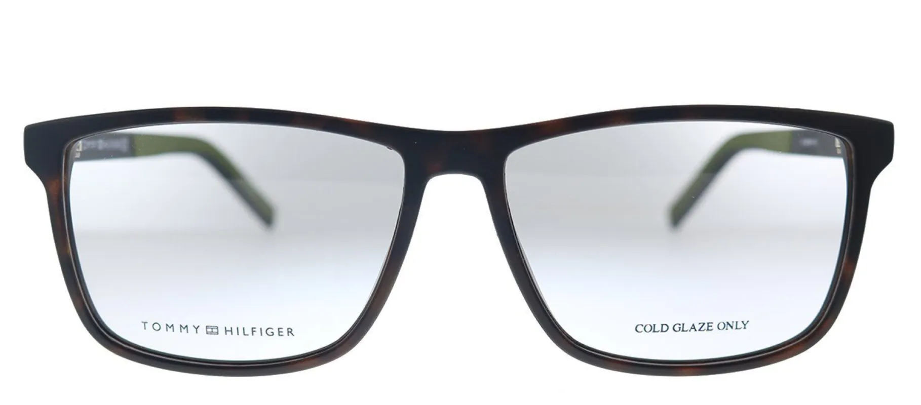 Tommy Hilfiger TH 1696 N9P Rectangle Metal Matte Havana Eyeglasses with Demo Lens made by Gaffos