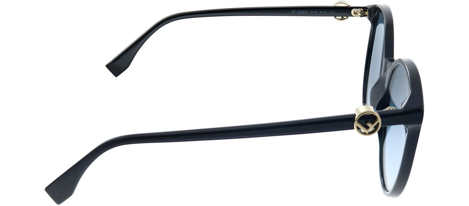 Fendi FF 0288 807 08 Round Plastic Black Sunglasses with Blue Gradient Lens sold by Gaffos product image thumbnail 3