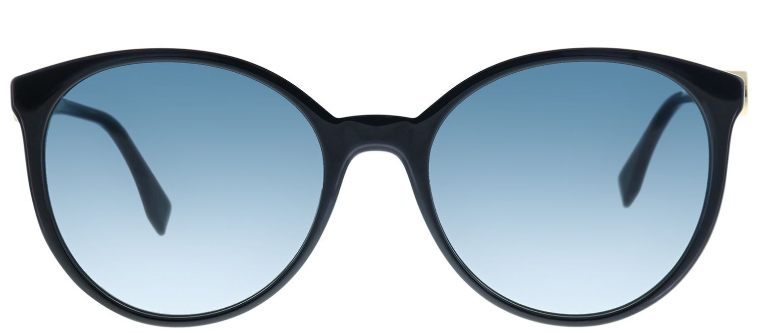 Fendi FF 0288 807 08 Round Plastic Black Sunglasses with Blue Gradient Lens sold by Gaffos