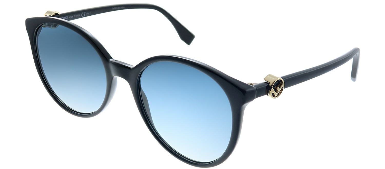 Fendi FF 0288 807 08 Round Plastic Black Sunglasses with Blue Gradient Lens sold by Gaffos product image thumbnail 2