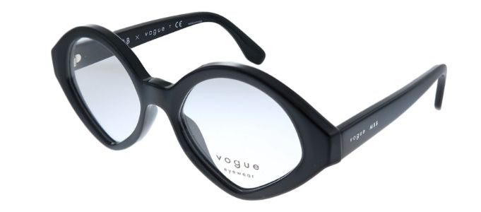 Vogue Eyewear VO 5397 W44 Geometric Plastic Black Eyeglasses with Demo Lens sold by Gaffos