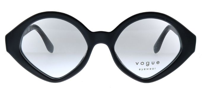 Vogue Eyewear VO 5397 W44 Geometric Plastic Black Eyeglasses with Demo Lens sold by Gaffos