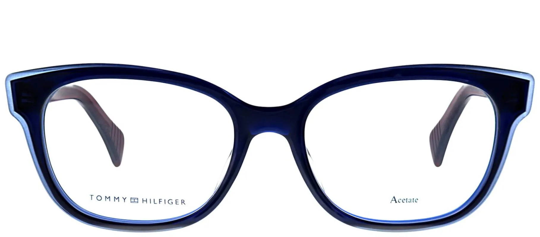Tommy Hilfiger TH 1439 L0J Square Plastic Blue Eyeglasses with Demo Lens sold by Gaffos