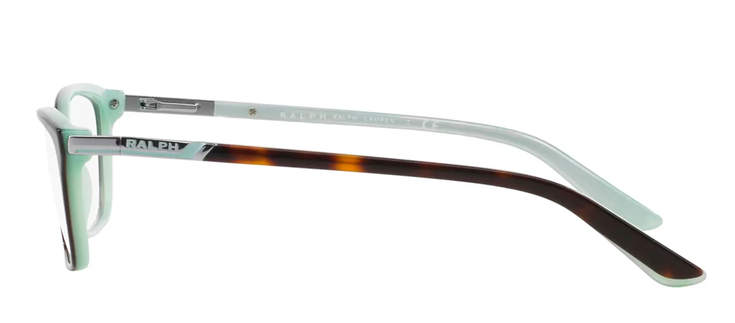 Ralph Lauren RA 7044 601 Cat-Eye Plastic Havana Eyeglasses with Logo Stamped Demo Lens sold by Gaffos product image thumbnail 3