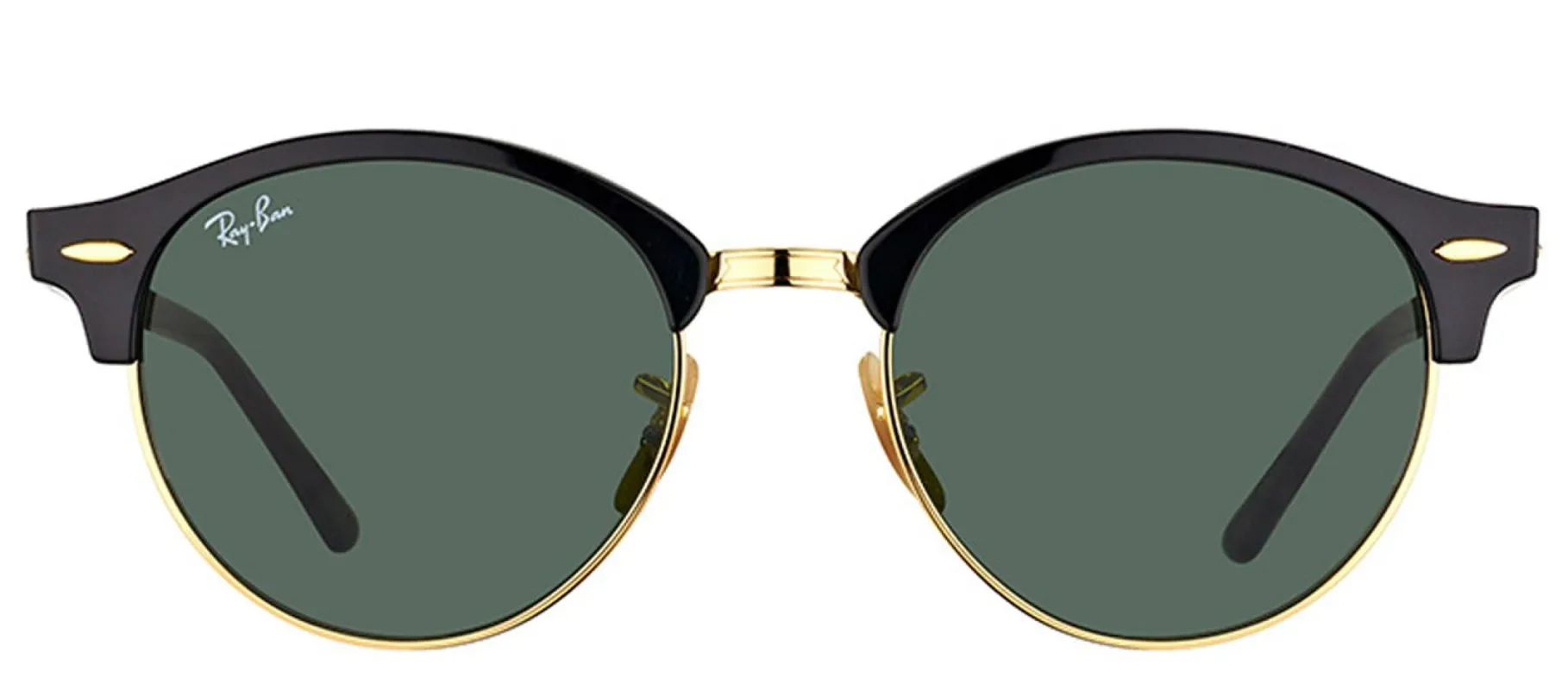 Ray-Ban RB 4246 901 Clubmaster Plastic Black Sunglasses with Green Lens sold by Gaffos