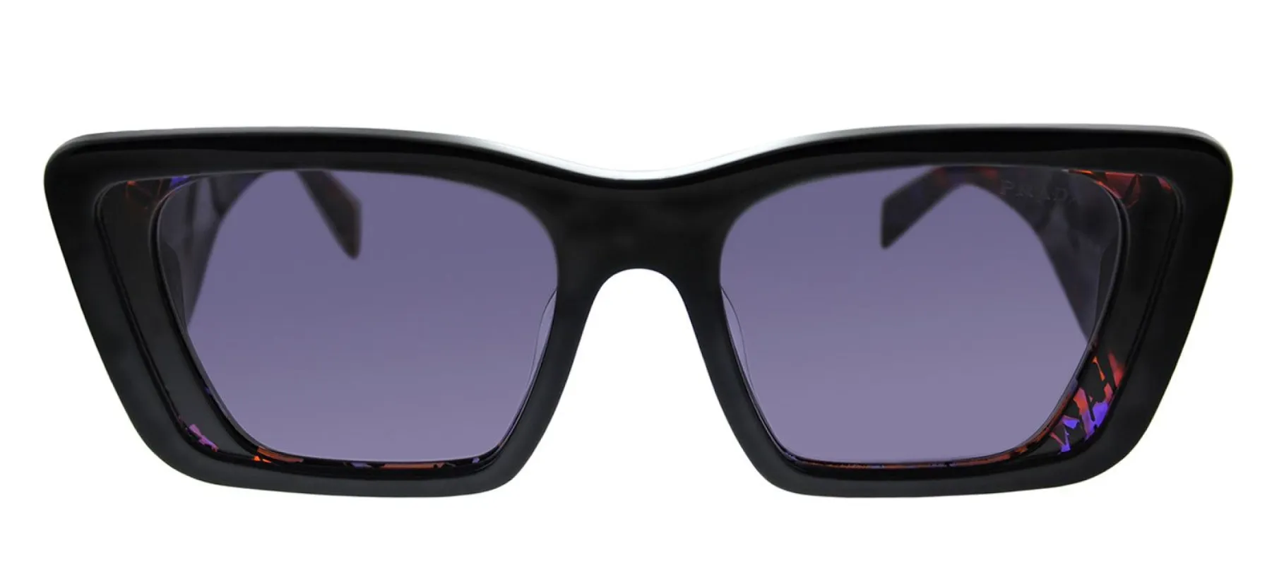 Prada PR 08YSF 04V6O2 Butterfly Plastic Havana Sunglasses with Purple Lens sold by Gaffos