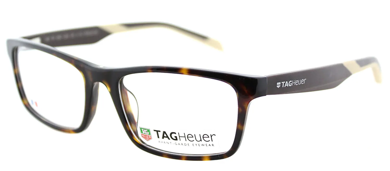 TAG Heuer TAG 555 003 Rectangle Plastic Havana Eyeglasses with Logo Stamped Demo Lenses sold by Gaffos product image thumbnail 2