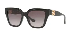 Gucci GG 1023S 008 Cat-Eye Plastic Black Sunglasses with Grey Gradient Lens sold by Gaffos