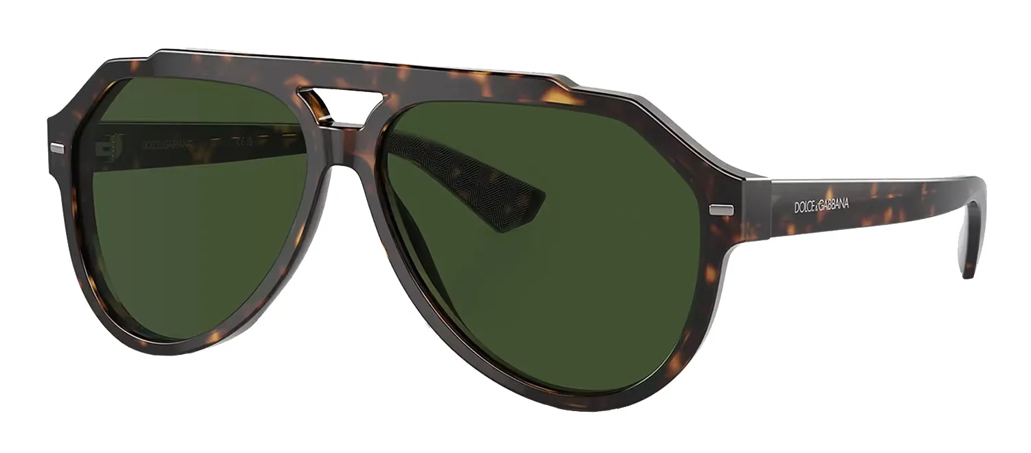 Dolce & Gabbana DG 4452 502/71 Aviator Plastic Havana Sunglasses with Green Lens sold by Gaffos product image thumbnail 2