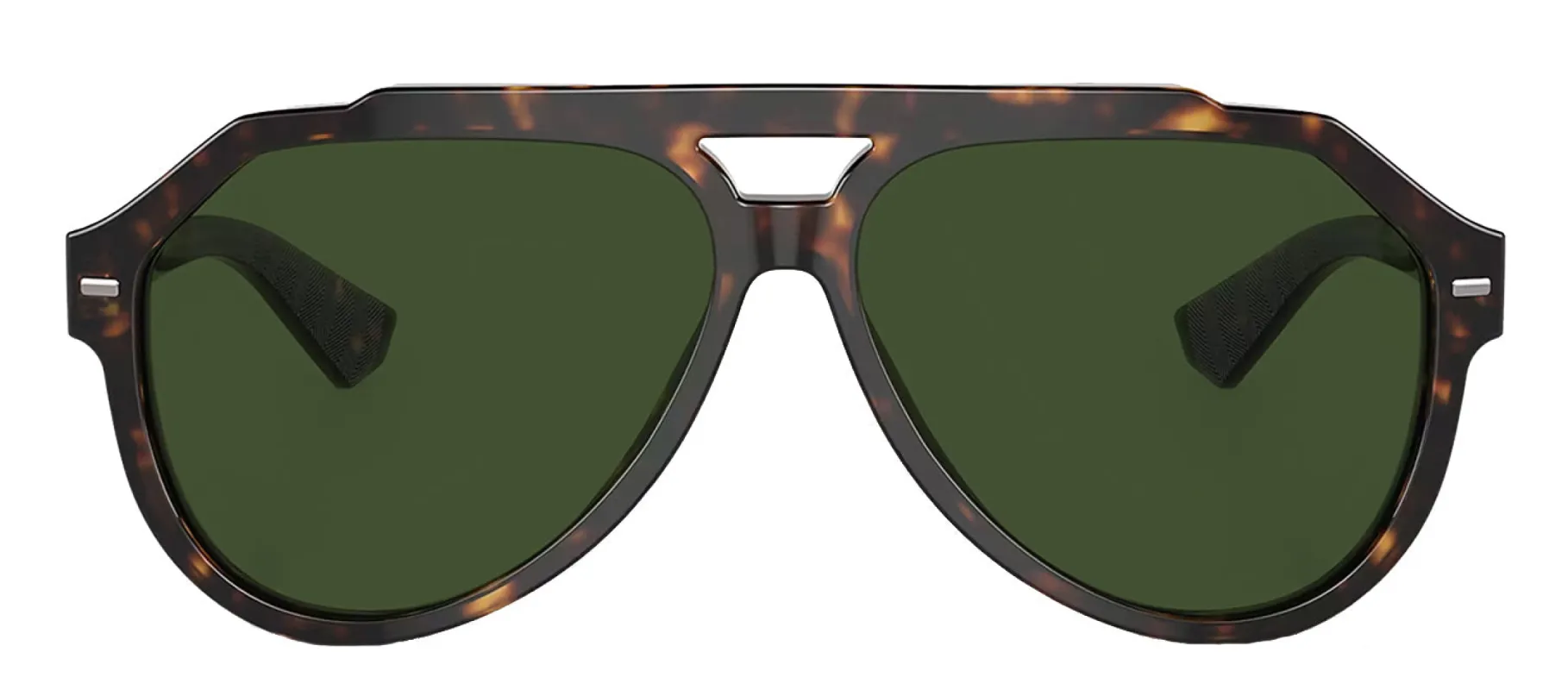 Dolce & Gabbana DG 4452 502/71 Aviator Plastic Havana Sunglasses with Green Lens sold by Gaffos