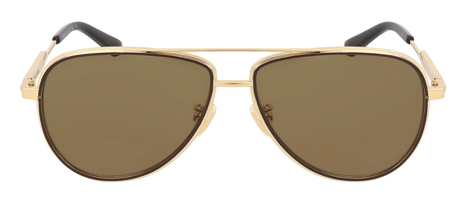 Bottega Veneta MINIMALIST BV 1240S 002 Aviator Metal Gold Sunglasses with Brown Lens sold by Gaffos