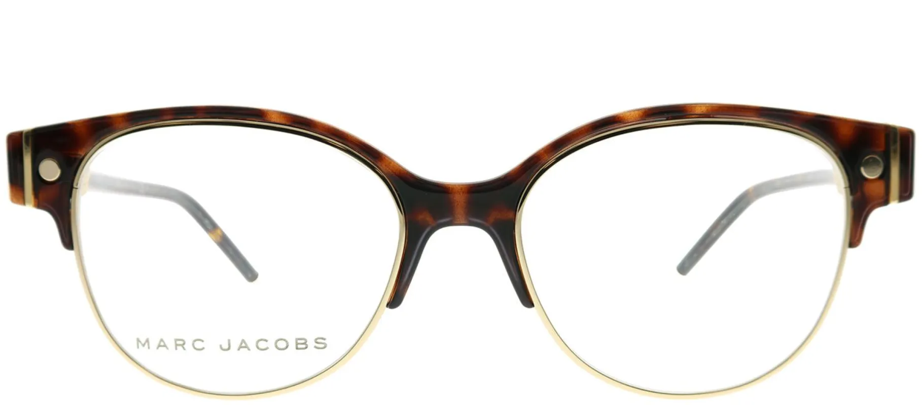 Marc Jacobs Marc 6 VJY Round Plastic Tortoise/ Havana Eyeglasses with Demo Lens made by Gaffos