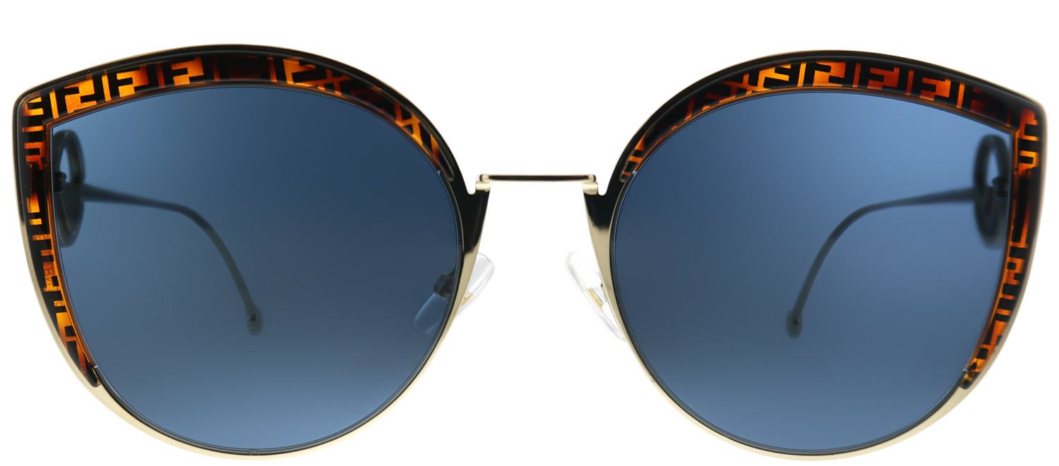 Fendi FF 0290 J5G Cat-Eye Metal Gold Sunglasses with Blue Lens sold by Gaffos