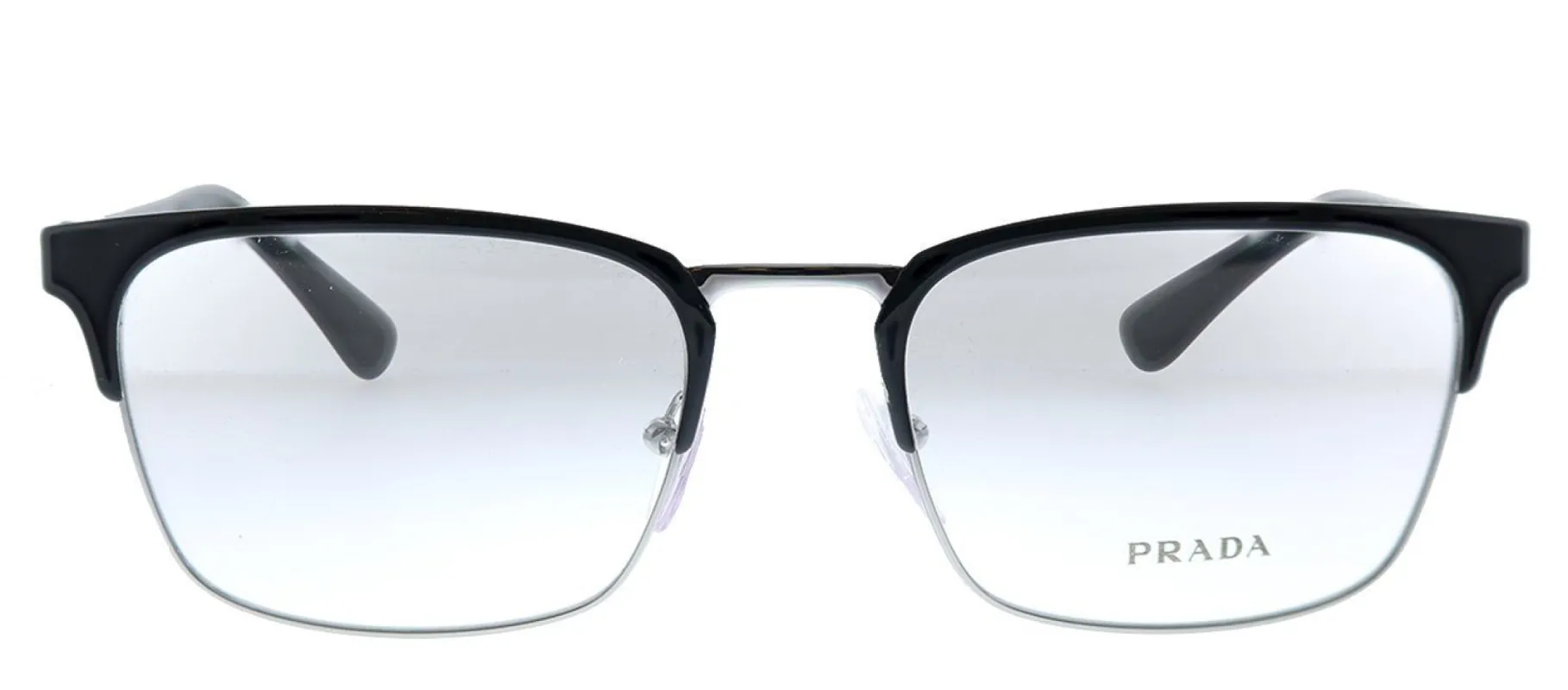 Prada PR 54TV 1AB1O1 Rectangle Metal Black Eyeglasses with Demo Lens sold by Gaffos