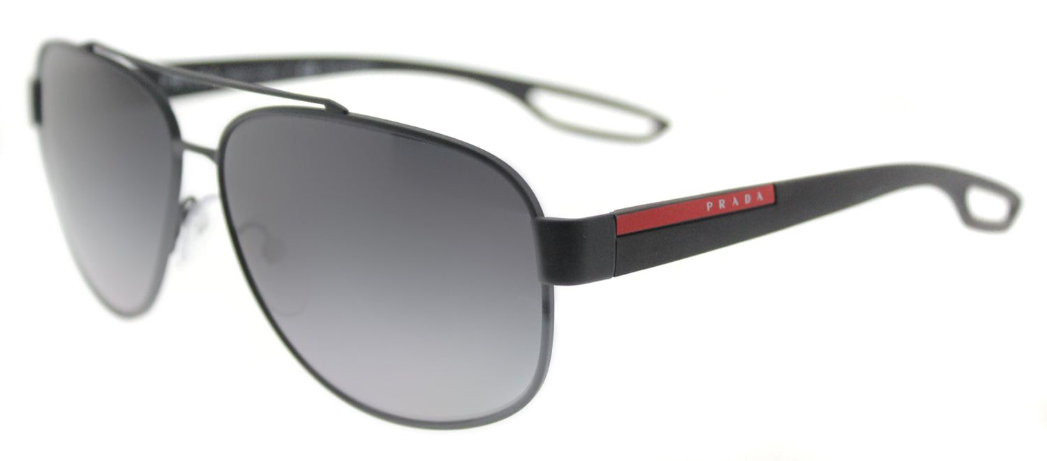Prada Linea Rossa PS 58QS TFZ5W1 Aviator Metal Grey Sunglasses with Grey Gradient Polarized Lens sold by Gaffos product image thumbnail 2