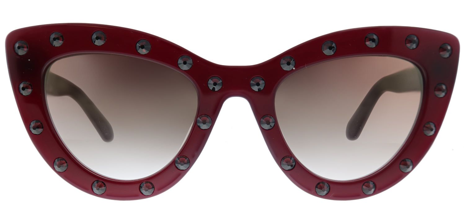 Kate Spade KS Luann/S S1K Cat-eye Plastic Burgundy/ Red Sunglasses with Gold Mirror Gradient Lens sold by Gaffos