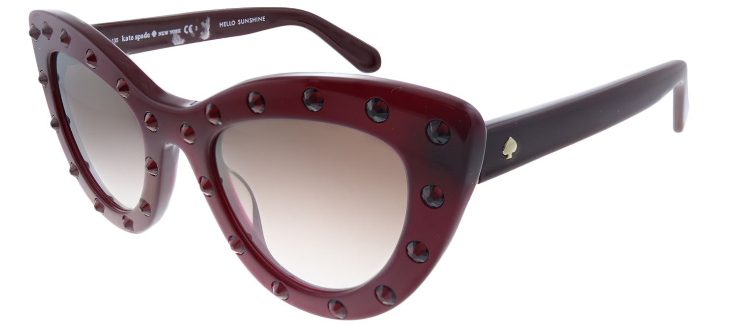 Kate Spade KS Luann/S S1K Cat-eye Plastic Burgundy/ Red Sunglasses with Gold Mirror Gradient Lens sold by Gaffos product image thumbnail 2