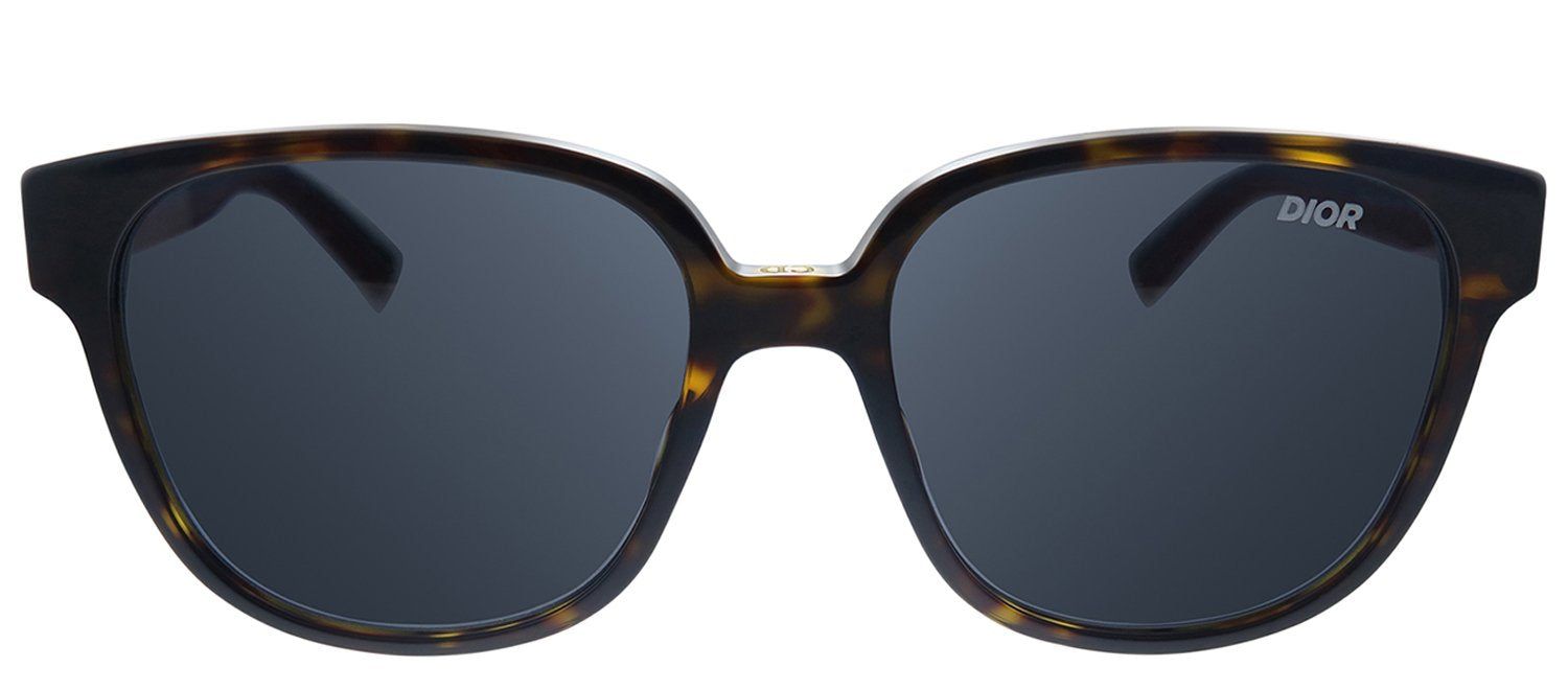 Dior CD DIORFLAG1 086 Square Plastic Havana Sunglasses with Grey Lens sold by Gaffos