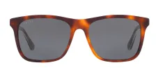 Gucci GG 0381SN 009 Rectangle Plastic Havana Sunglasses with Blue Lens sold by Gaffos