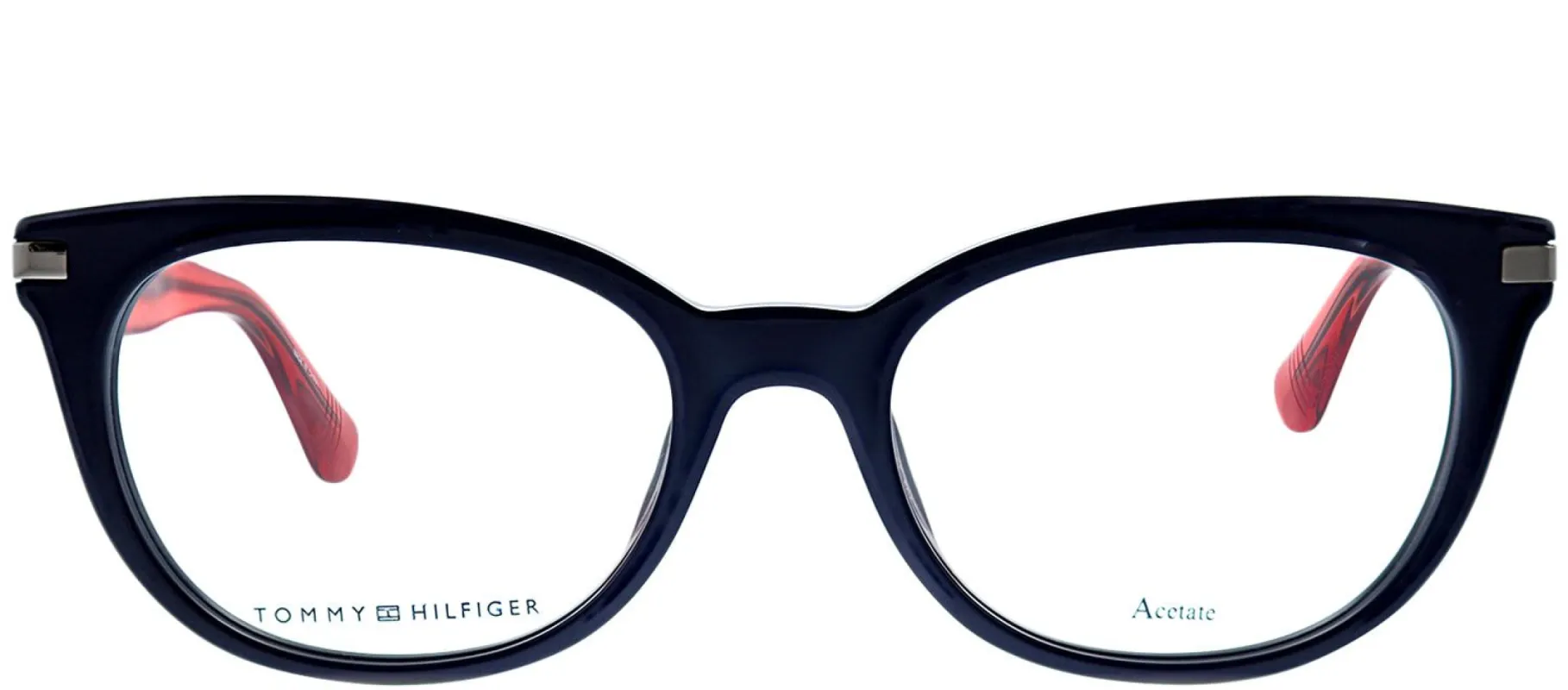 Tommy Hilfiger TH 1519 PJP Cat-eye Plastic Blue Eyeglasses with Demo Lens made by Gaffos