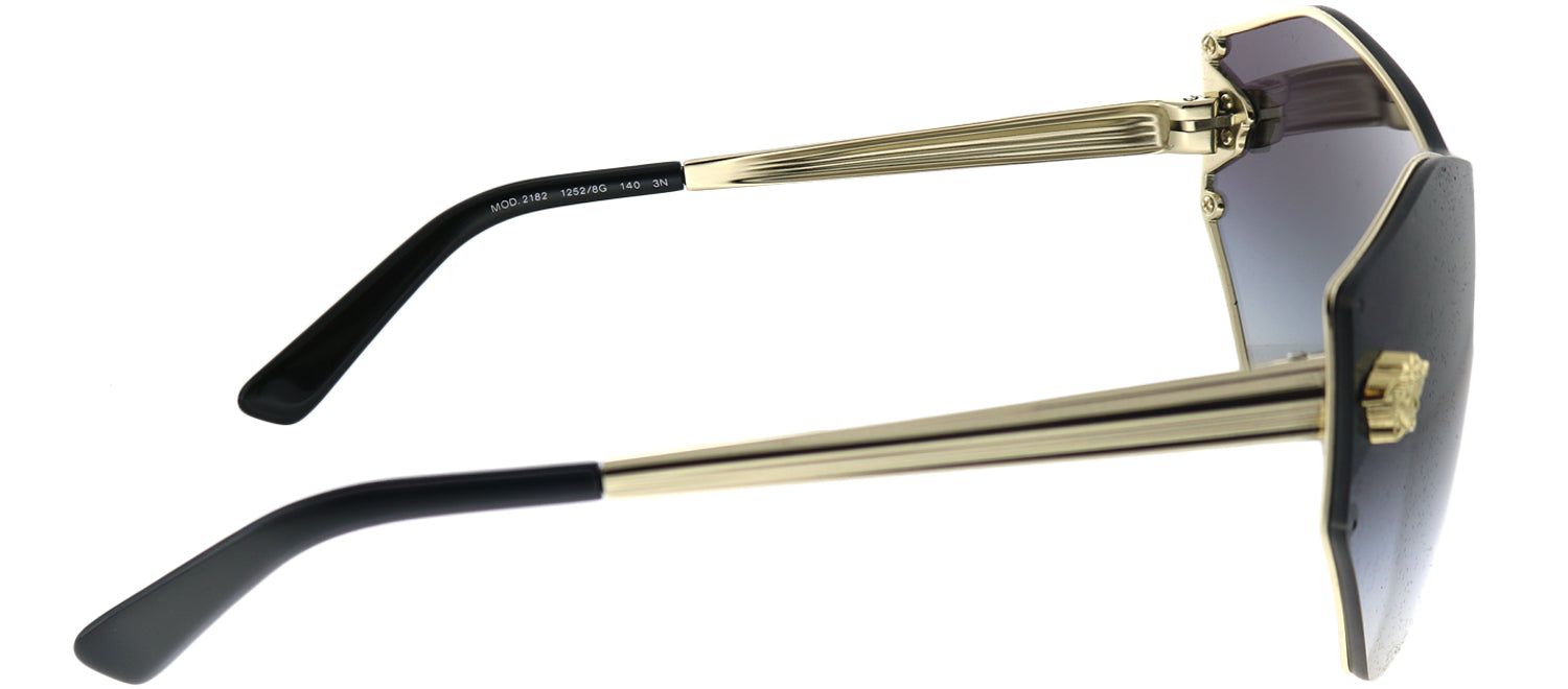 Versace VE 2182 12528G Geometric Metal Gold Sunglasses with Grey Gradient Lens sold by Gaffos product image thumbnail 3