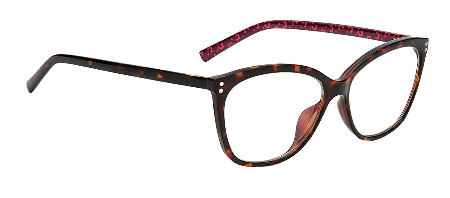 Kate Spade KS Milena 086 Cat-Eye Plastic Havana Readers with Clear Blue Block Lens sold by Gaffos product image thumbnail 2