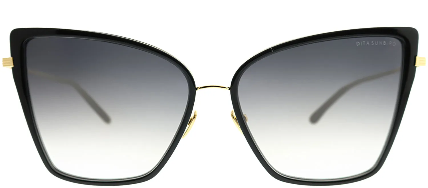 Dita Sunbird DT 21013-A-BLK-GLD Cat-Eye Metal Black Sunglasses with Dark Grey Gradient AR Lens sold by Gaffos