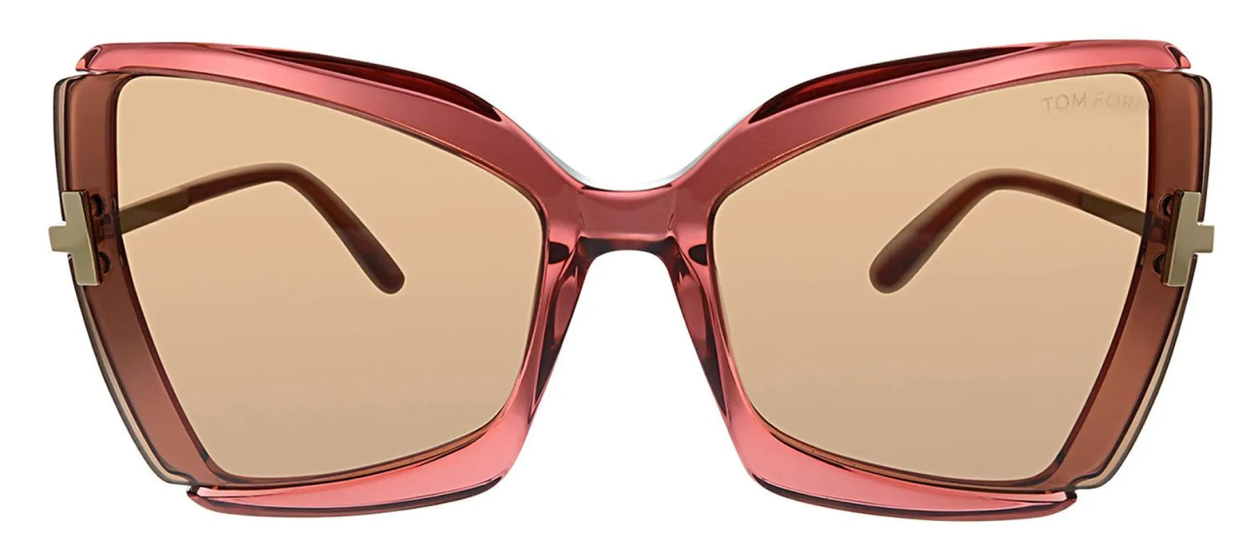 Tom Ford FT 0766 72Y Butterfly Plastic Red Sunglasses with Brown Lens sold by Gaffos