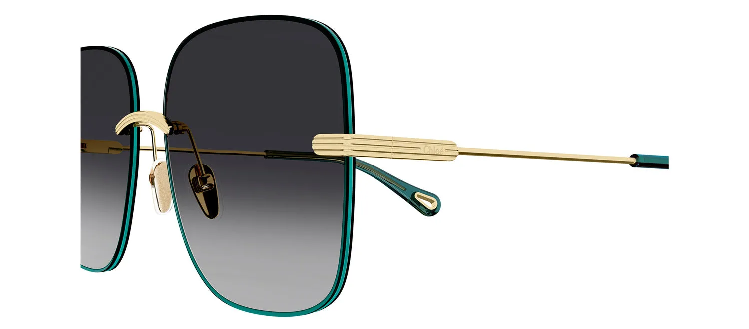 Chloe CH 0134S 001 Rimless Metal Gold Sunglasses with Grey Gradient Lens sold by Gaffos product image thumbnail 3