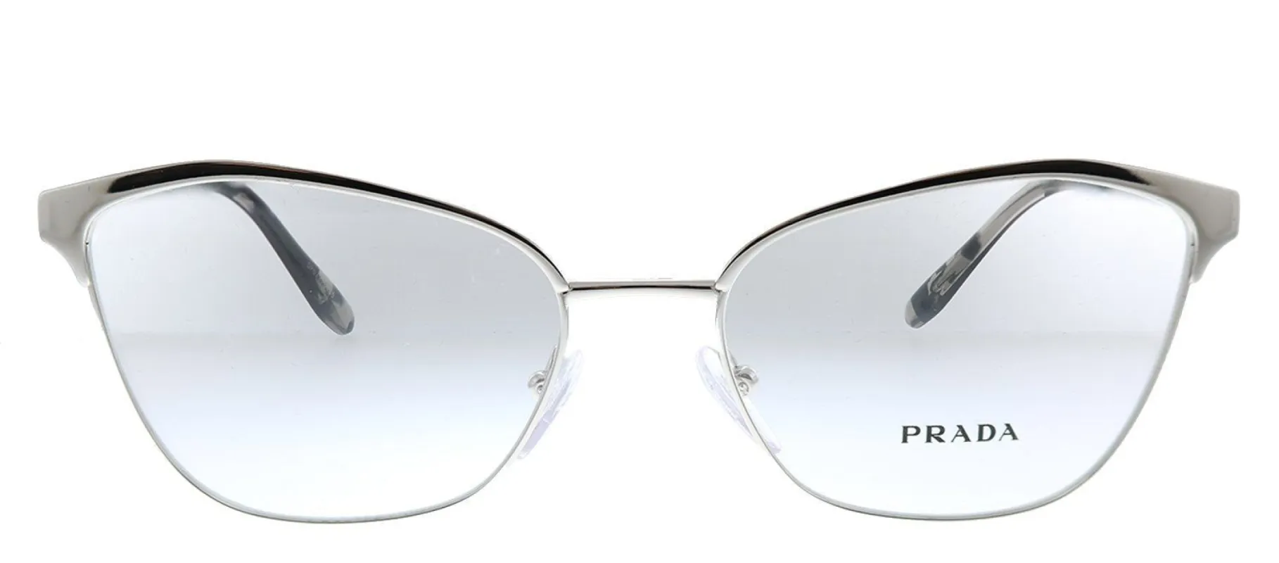 Prada PR 62XV 1BC1O1 Cat-Eye Metal Silver Eyeglasses with Demo Lens sold by Gaffos