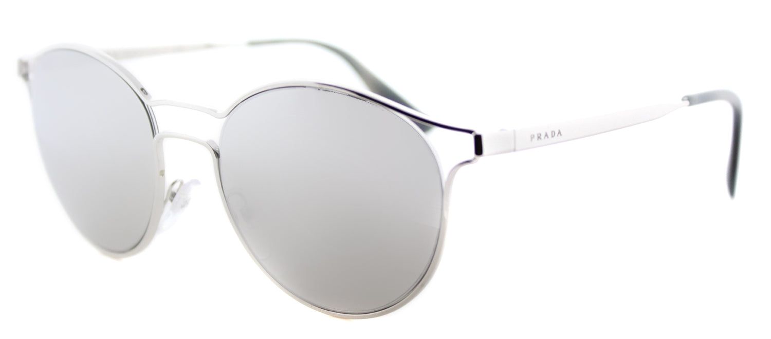 Prada PR 62SS 1BC2B0 Round Metal Silver Sunglasses with Silver Mirror Lens sold by Gaffos product image thumbnail 2