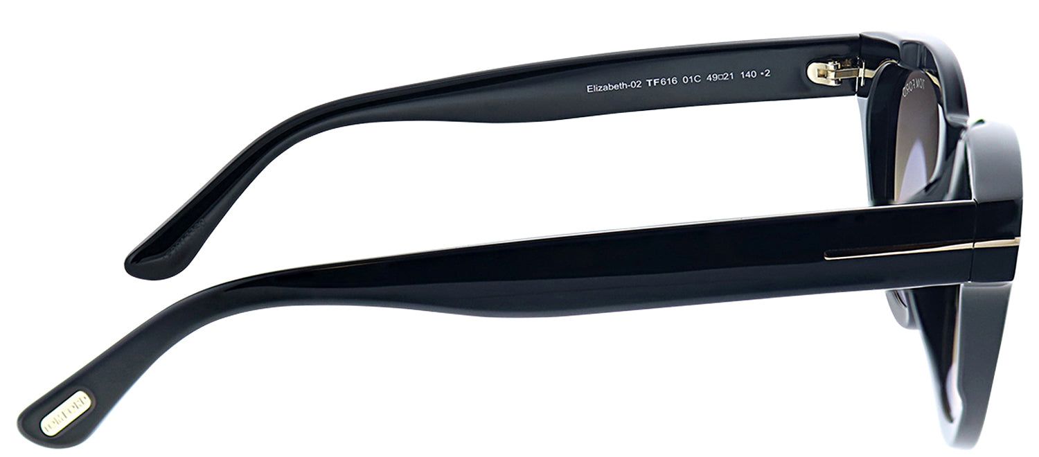 Tom Ford TF 616 01C Cat-Eye Plastic Black Sunglasses with Grey Gradient Lens sold by Gaffos product image thumbnail 3
