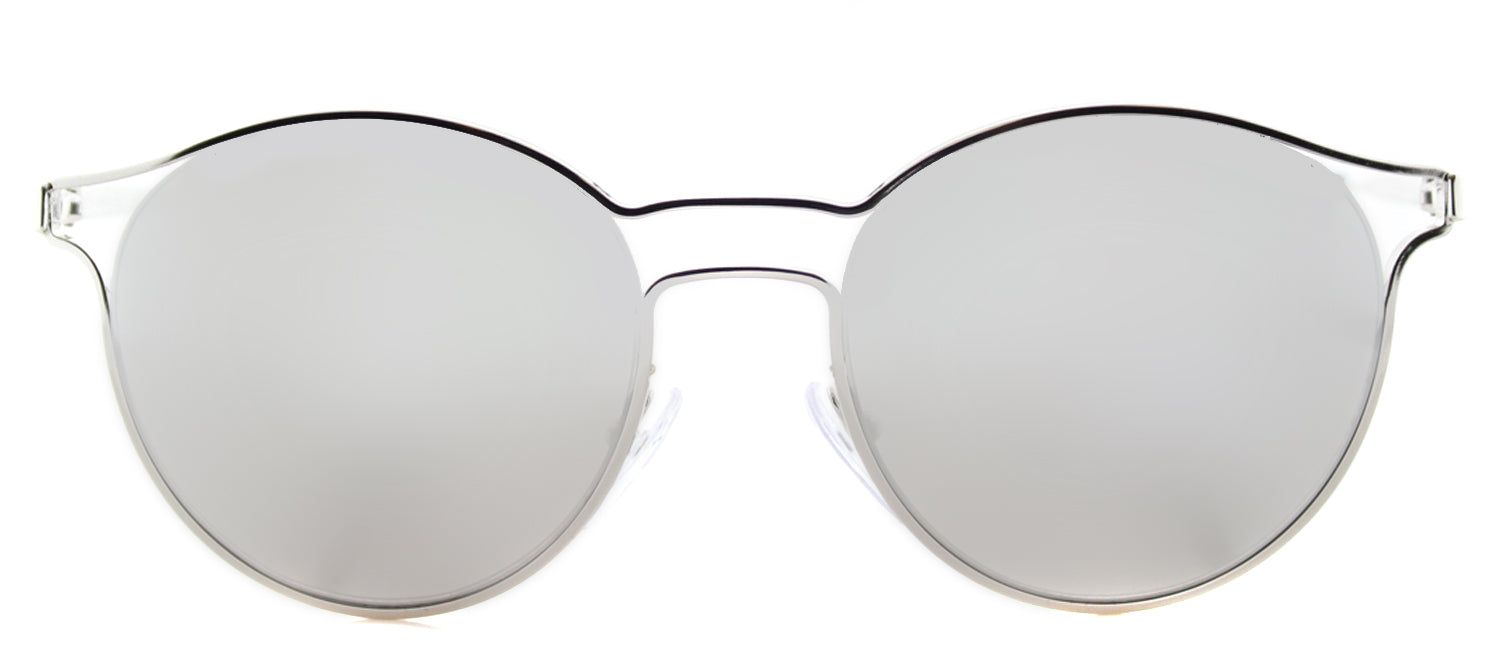 Prada PR 62SS 1BC2B0 Round Metal Silver Sunglasses with Silver Mirror Lens sold by Gaffos