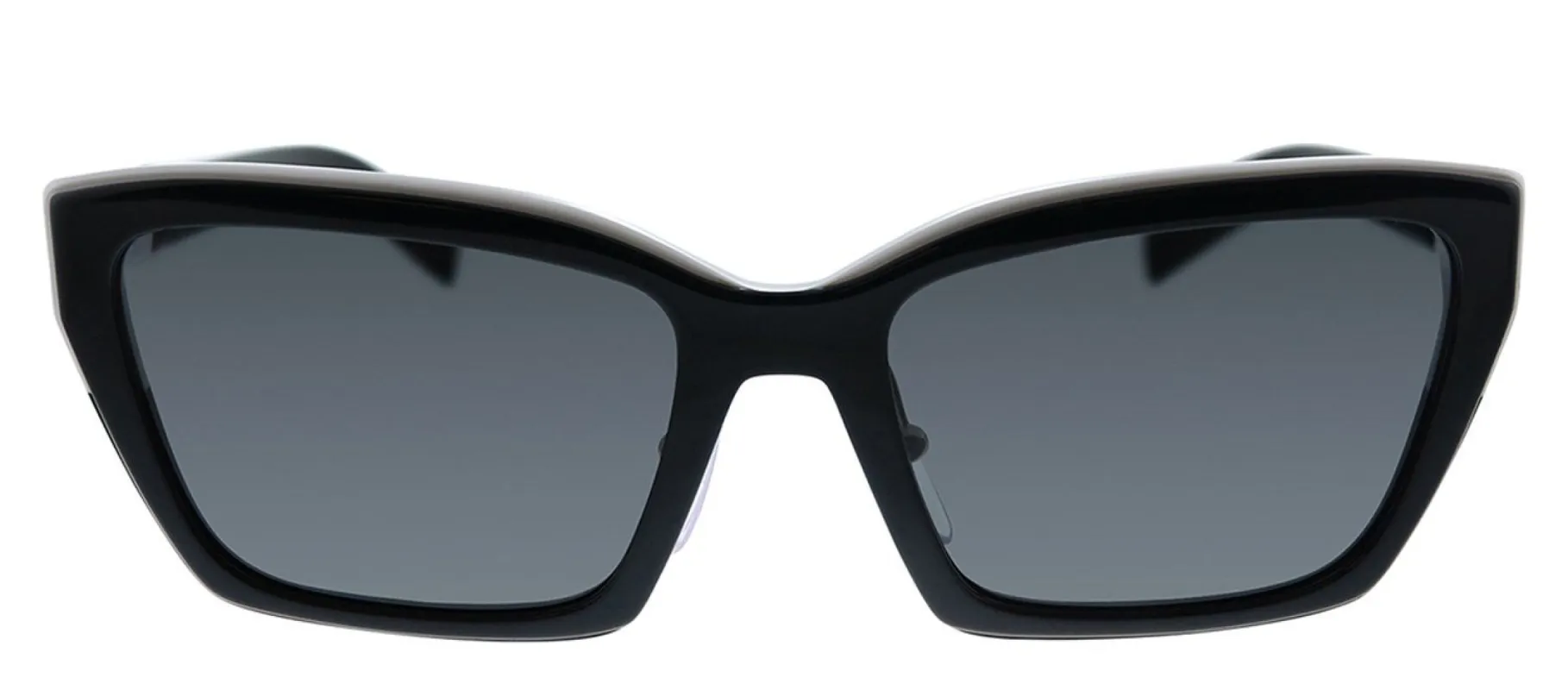 Prada PR 14XS 02C5S0 Cat-Eye Plastic Black Sunglasses with Grey Lens sold by Gaffos