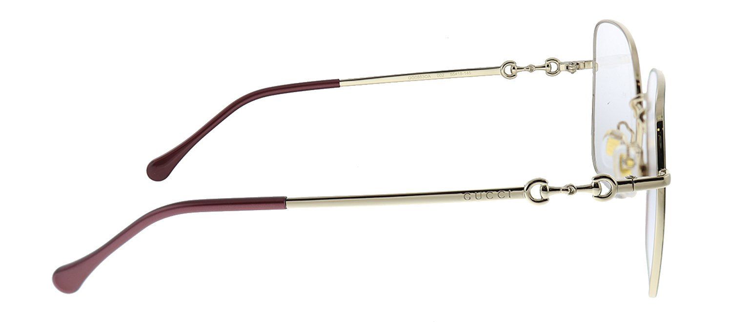 Gucci GG 0883OA 002 Square Metal Gold Eyeglasses with Demo Lens sold by Gaffos product image thumbnail 3