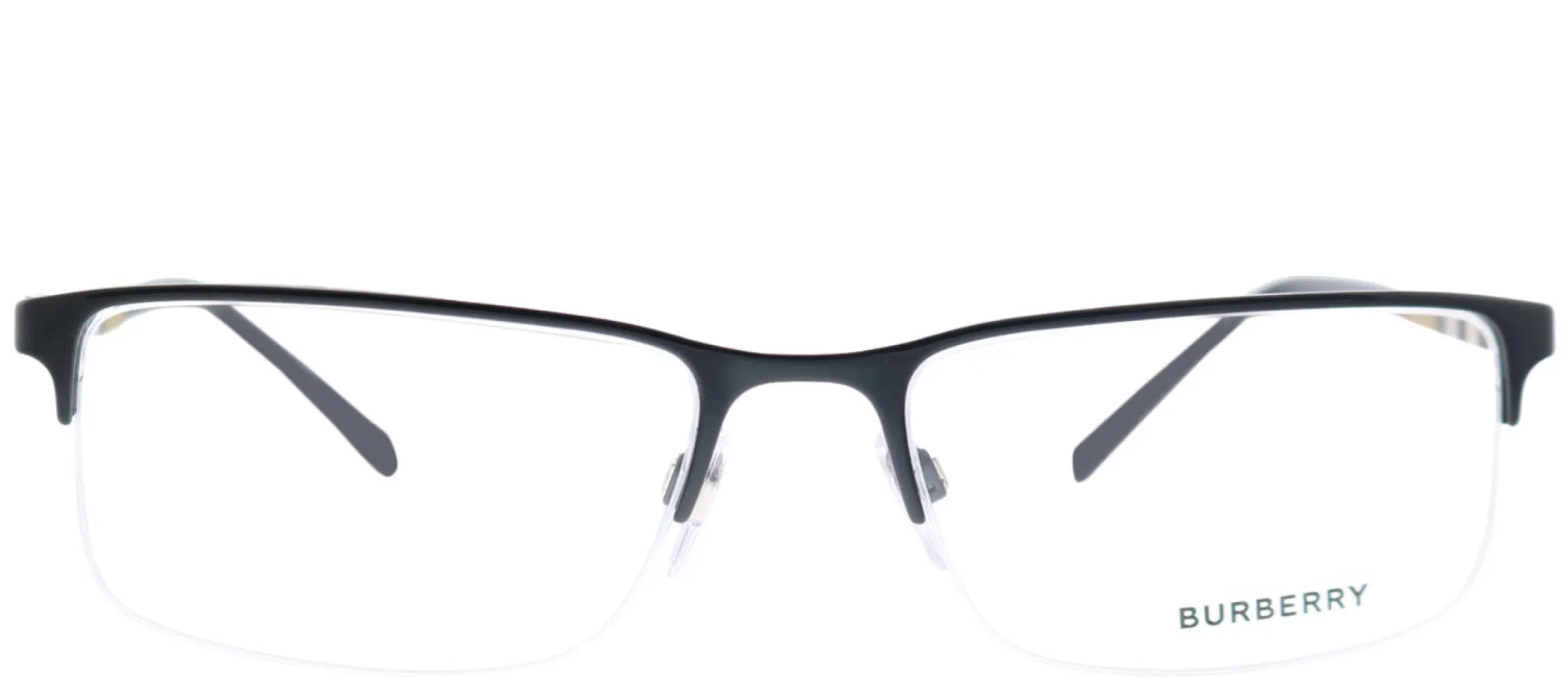 Burberry BE 1282 1001 Semi-Rimless Metal Burgundy/ Red Eyeglasses with Demo Lens sold by Gaffos