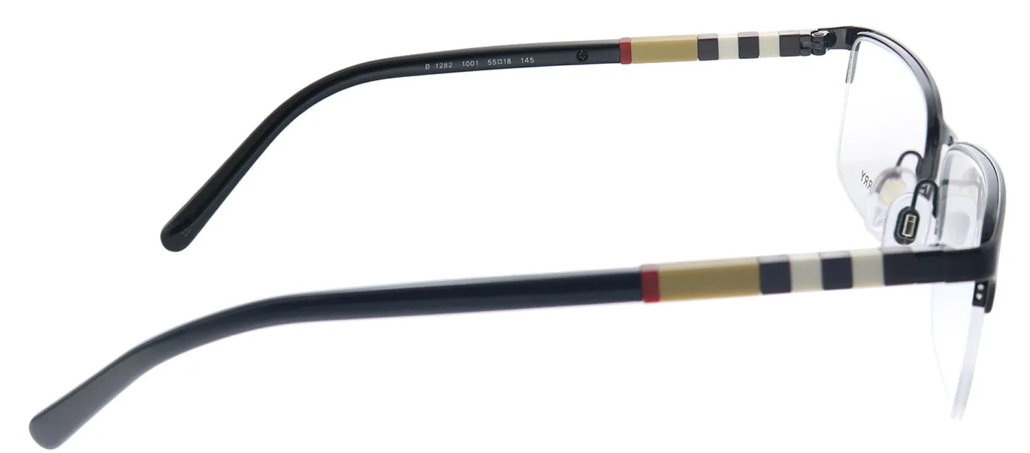 Burberry BE 1282 1001 Semi-Rimless Metal Burgundy/ Red Eyeglasses with Demo Lens sold by Gaffos product image thumbnail 3