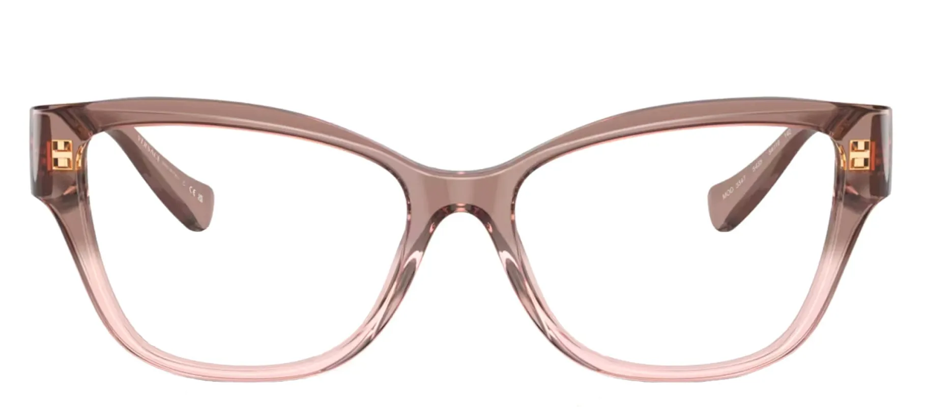 Versace ICONIC VE 3347 5435 Cat-Eye Plastic Pink Eyeglasses with Logo Stamped Demo Lenses sold by Gaffos