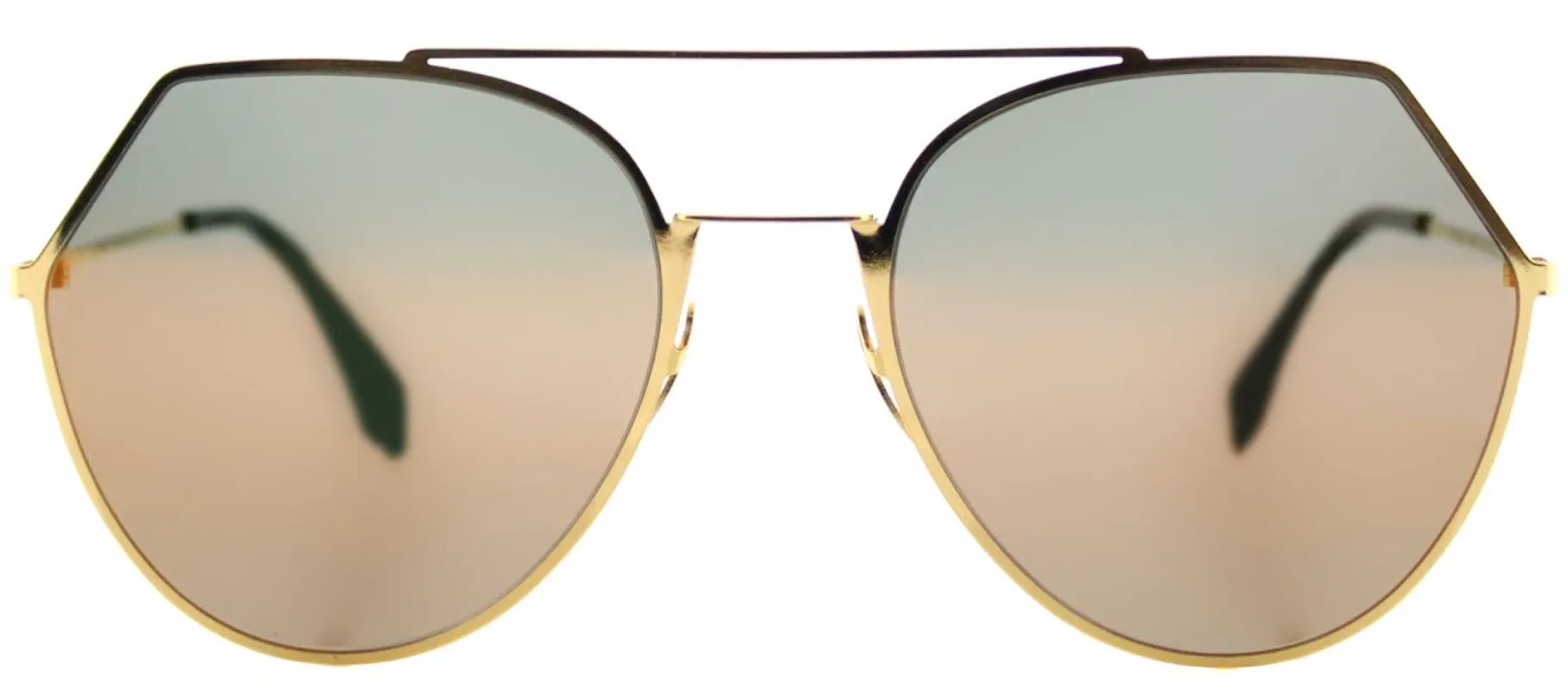Fendi FF 0194 001 Aviator Metal Gold Sunglasses with Gold Mirror Lens sold by Gaffos