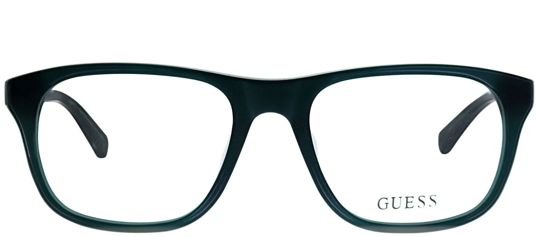 Guess GU 1866 097 Rectangle Plastic Green Eyeglasses with Demo Lens sold by Gaffos