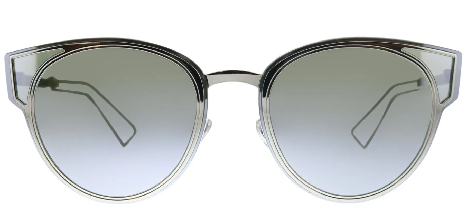 Dior Sculpt F 010 Cat-Eye Metal Silver Sunglasses with Silver Mirror Lens sold by Gaffos