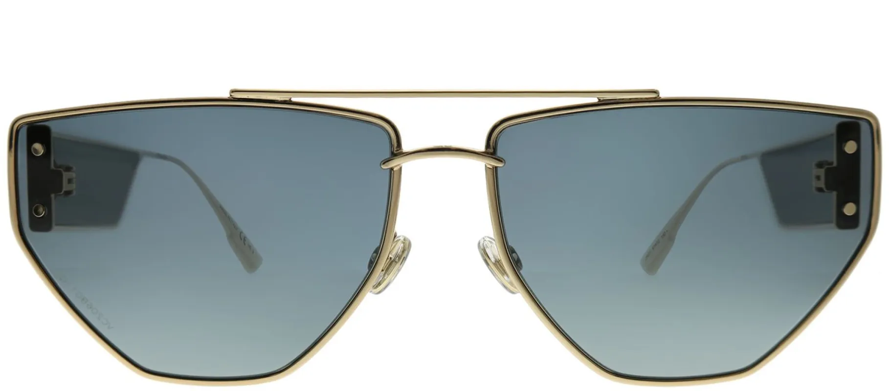 Dior CD DiorClan2 J5G 1I Aviator Metal Gold Sunglasses with Grey Gradient Lens sold by Gaffos