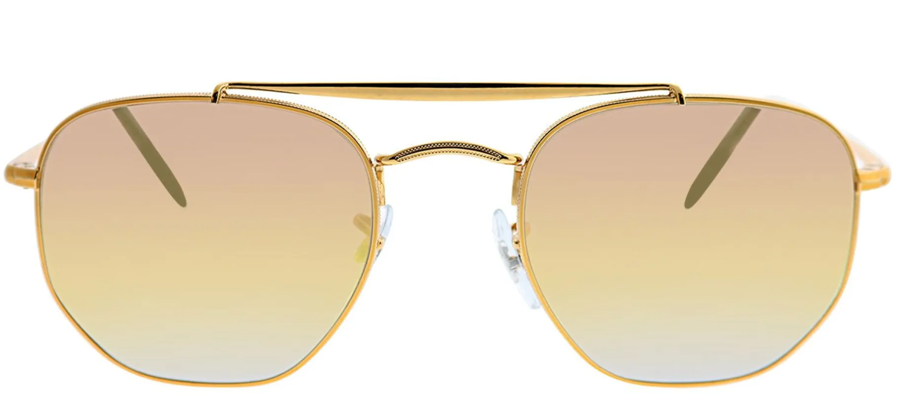 Ray-Ban RB 3648 9001I1 Aviator Metal Bronze Sunglasses with Orange Mirror Gradient Lens made by Gaffos