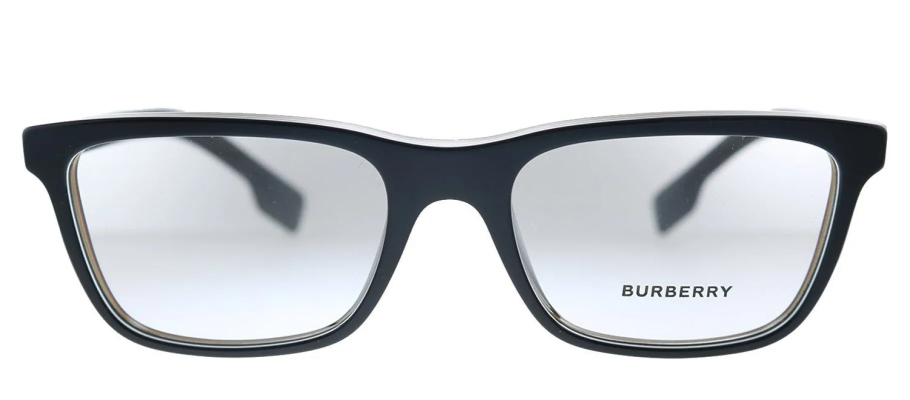 Burberry BE 2292 3798 Rectangle Plastic Check Multilayer Black Eyeglasses with Demo Lens sold by Gaffos