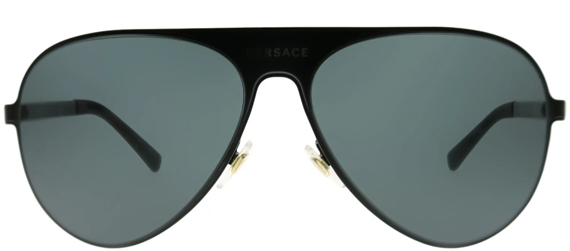 Versace VE 2189 142587 Aviator Metal Black Sunglasses with Grey Lens sold by Gaffos