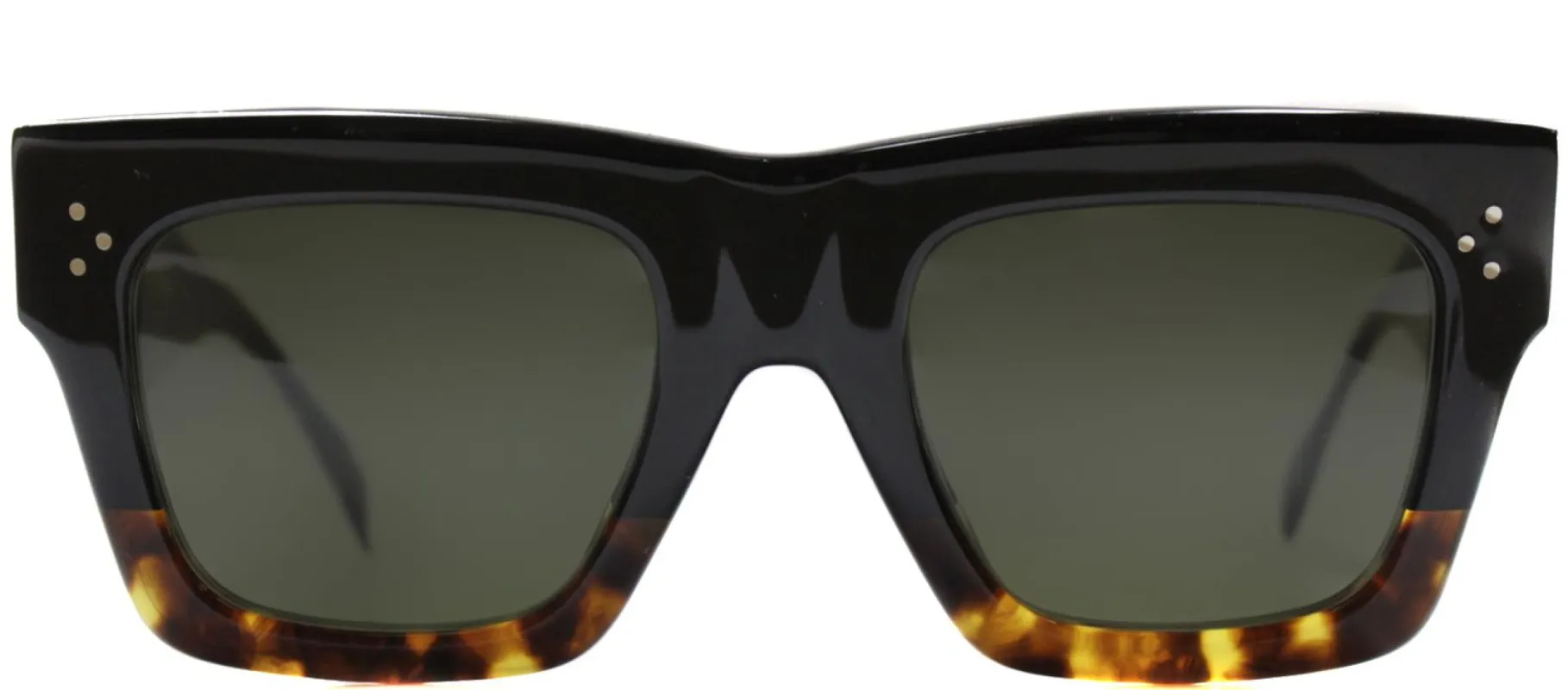Celine CL 41054 FU5 Square Plastic Black Sunglasses with Green Gradient Lens sold by Gaffos